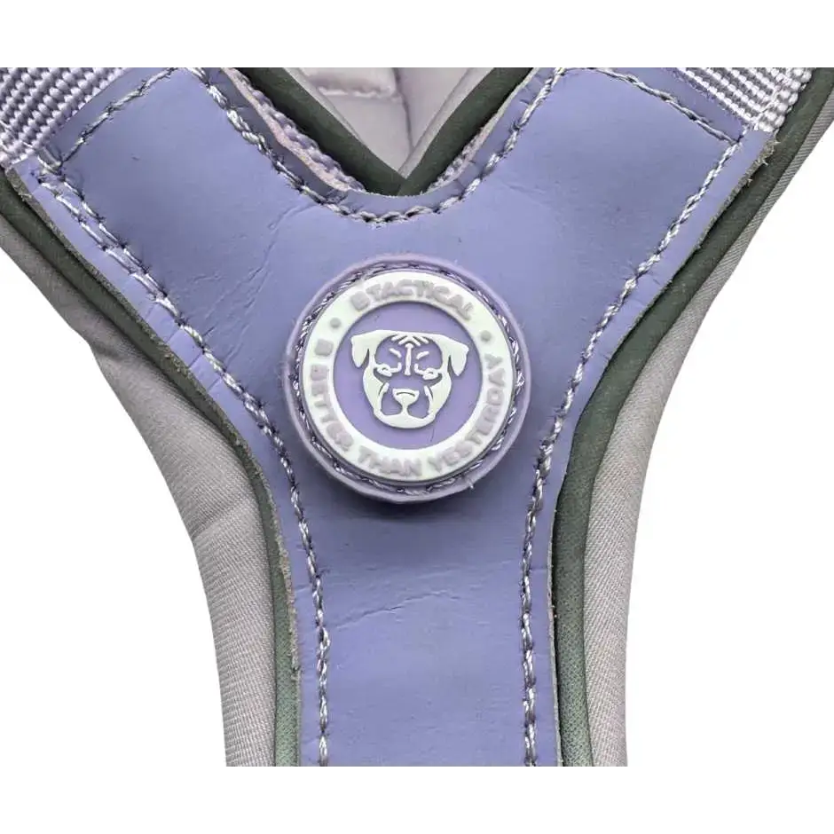 The 2.5cm BTactical™ Slip on Harness| Pastel Purple Xsmall Dog Collar