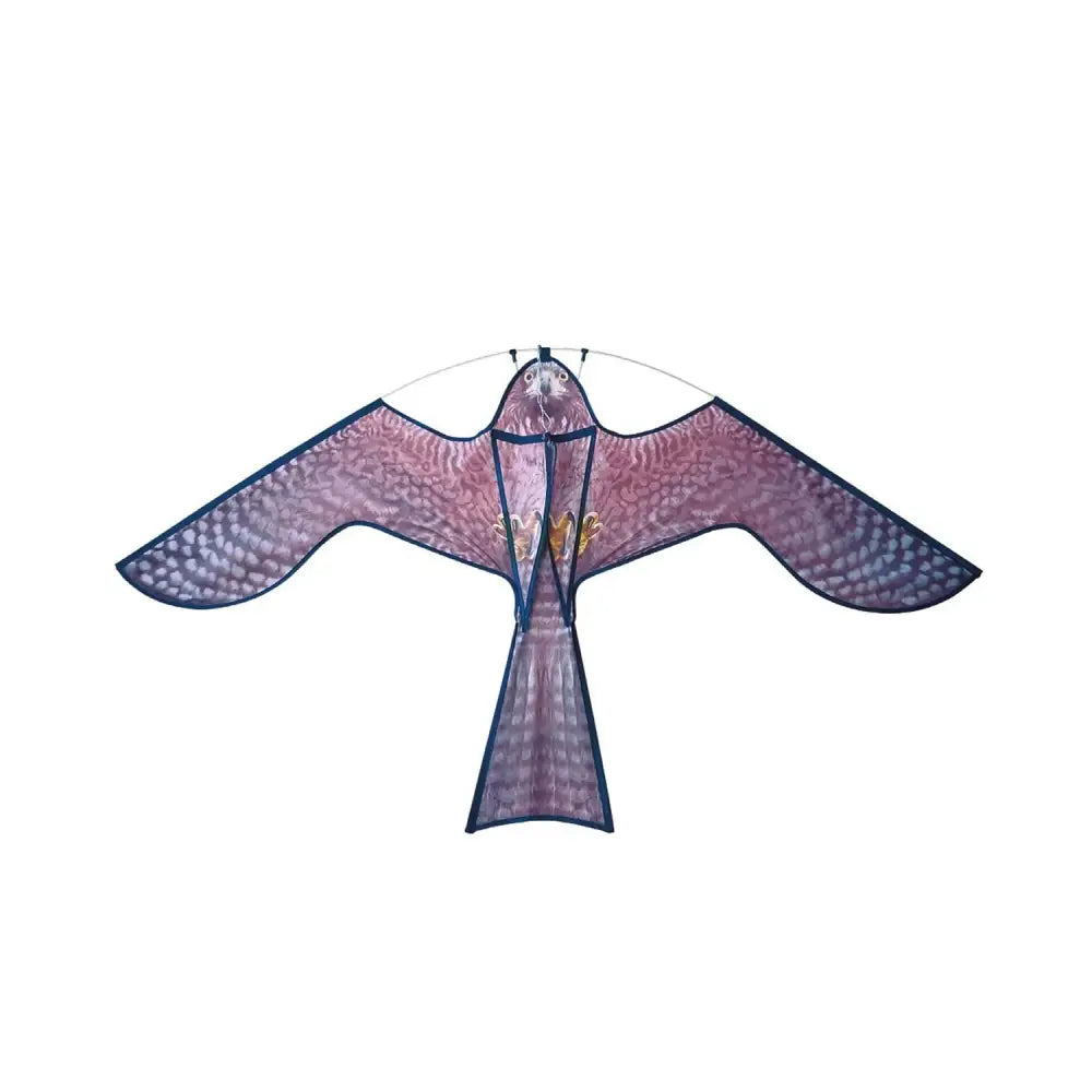 Purple and blue patterned big cheese swoop hawk kite bird scarer with detailed feather design for bird control