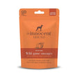Orange pouch of innocent hound wild game sausages pumpkin and cinnamon grain free game sausages pumpkin flavor