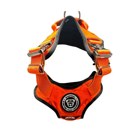 The No Pull Ultimate BTactical™ Harness | Citrus Orange Small Dog Collar