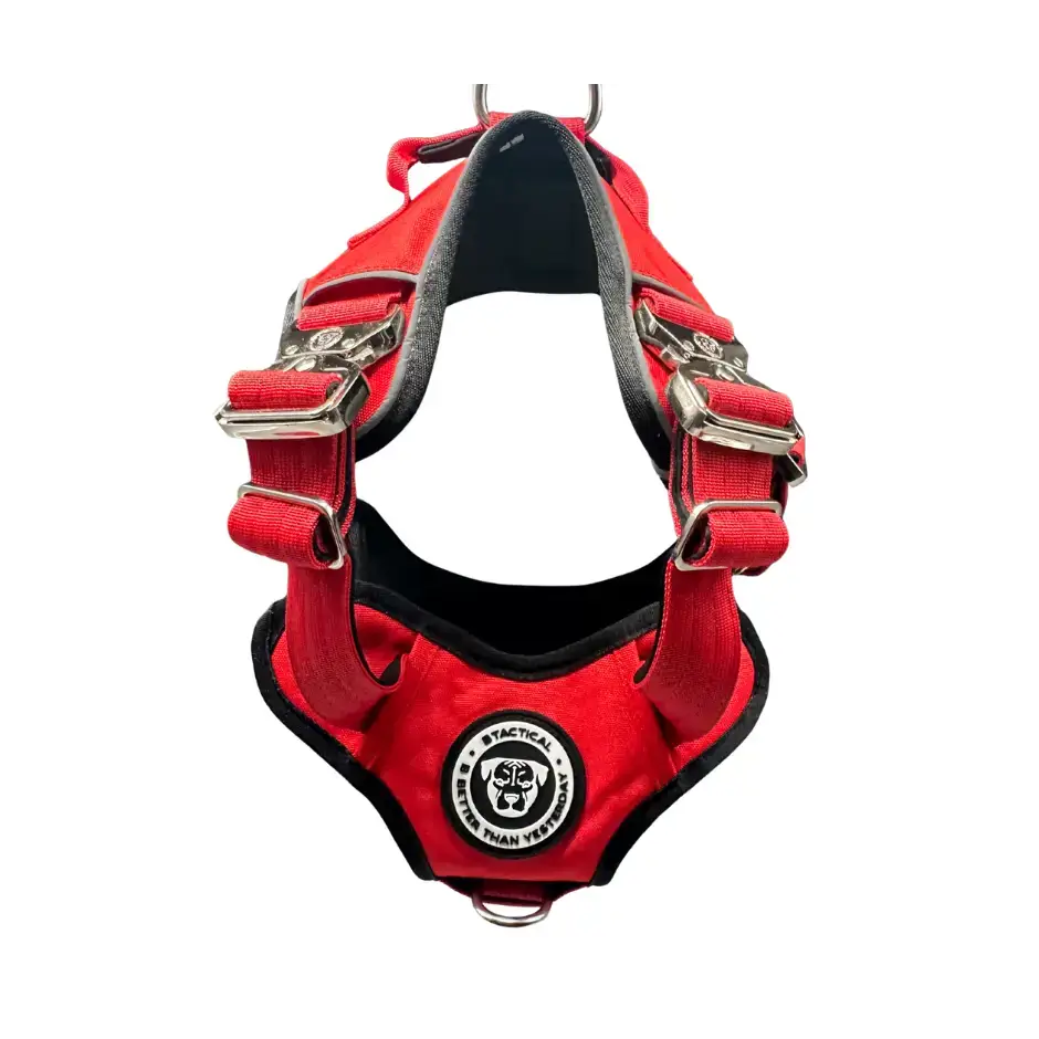 The No Pull Ultimate BTactical™ Harness | Citrus Red Small Dog Collar