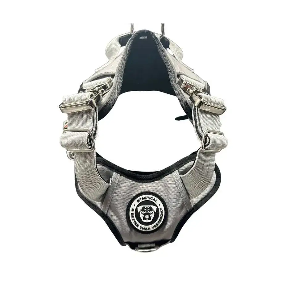 The No Pull Ultimate BTactical™ Harness | Misty Grey Small Dog Collar