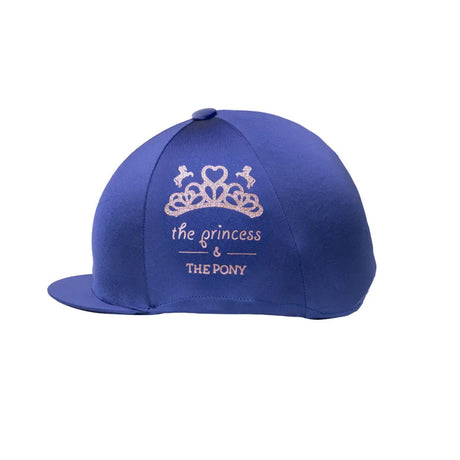 The Princess and the Pony Hat Cover by Little Rider Navy/Peach One Size Hat Silks Barnstaple Equestrian Supplies