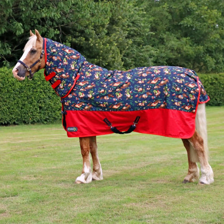 Thelwell Rugs StormX Original 200 Combi Turnout Rugs Thelwell Collection Navy/Red 3'0' HY Equestrian Turnout Rugs Barnstaple Equestrian Supplies