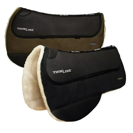 Black and tan thinline endurance waxed tough rider pad with plush cream fleece lining for extraordinary shock absorption