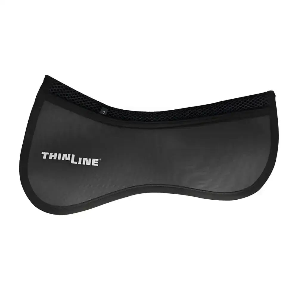 Black thinline perfect fit saddle pad with mesh border and smooth padded surface for gullet clearance and spine length