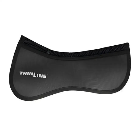 Black thinline perfect fit saddle pad with mesh border and smooth padded surface for gullet clearance and spine length