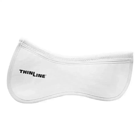 White thinline perfect fit pad with mesh top and stitched edges designed for gullet clearance and spine length comfort