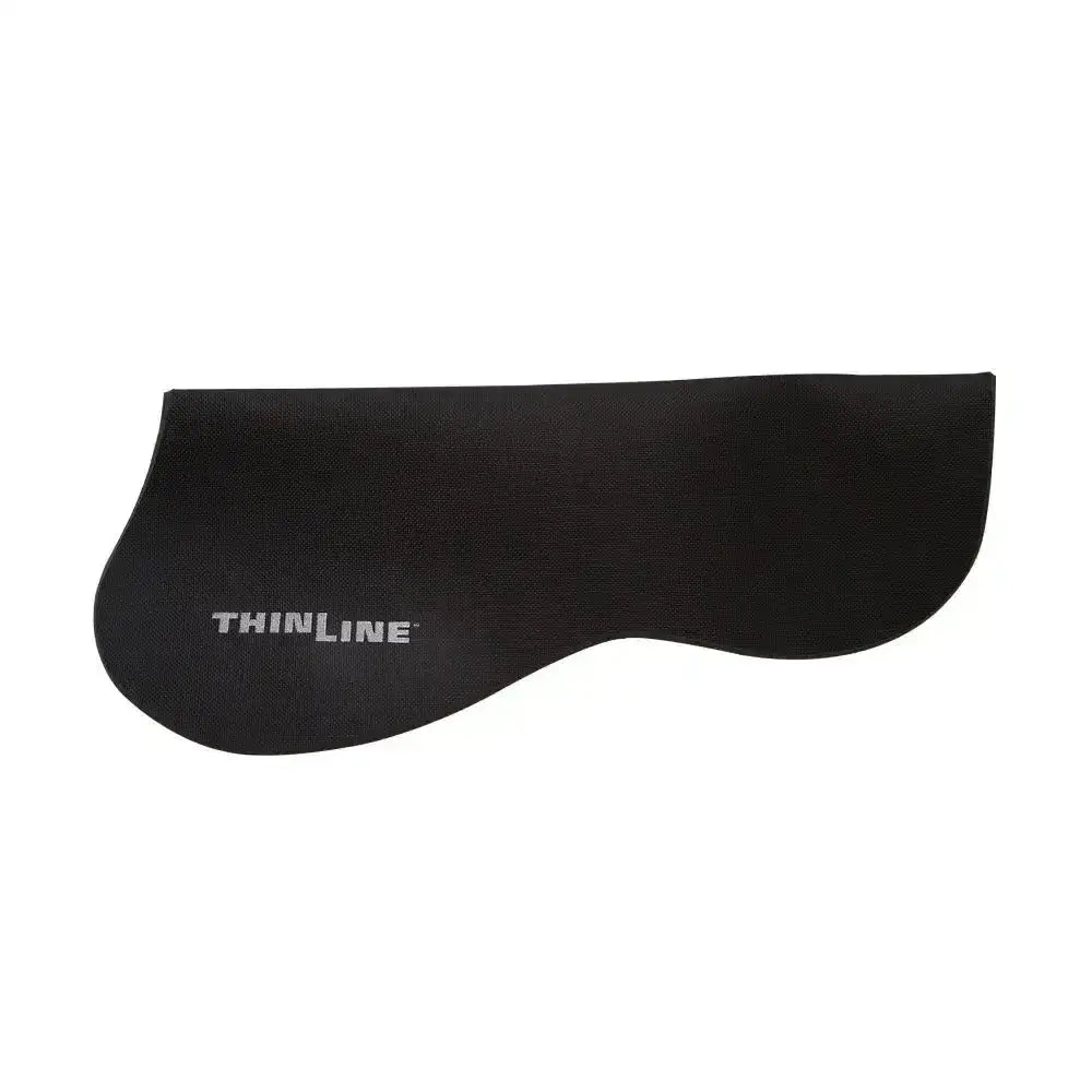 Black thinline standard basic half pad with textured surface and curved edges is a basic half pad