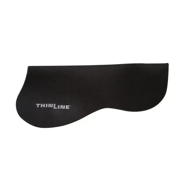 Black thinline standard basic half pad with textured surface and curved edges is a basic half pad