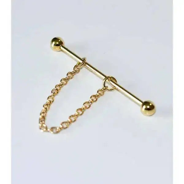 Tie Pin For Collar With Chain in Brass Tie Pin Barnstaple Equestrian Supplies