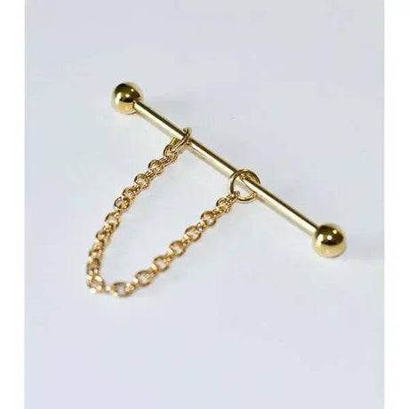 Tie Pin For Collar With Chain in Brass Saddlery Trade Services Competition Accessories Barnstaple Equestrian Supplies