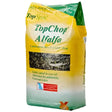 Yellow and green bag of topspec topchop alfalfa with pure unshredded british alfalfa lightly coated in soy oil