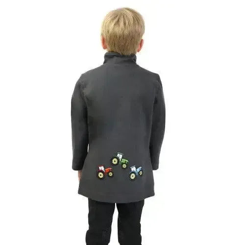 Tractor Collection Sweatshirt by Little Knight Charcoal Grey/Red 3-4 Years Jumpers & Hoodies