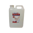 White plastic jug of triamvet lubricant gel with red and blue label for animal use non-drying lubricant gel