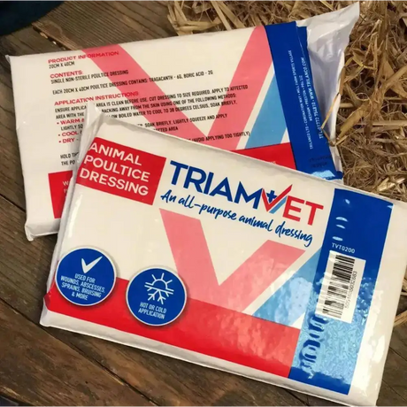 Triamvet Poultice Dressing Single Veterinary Barnstaple Equestrian Supplies