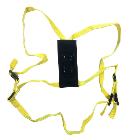 Bright yellow triamvet ram harness economy with black plastic buckles and central black panel for secure fit