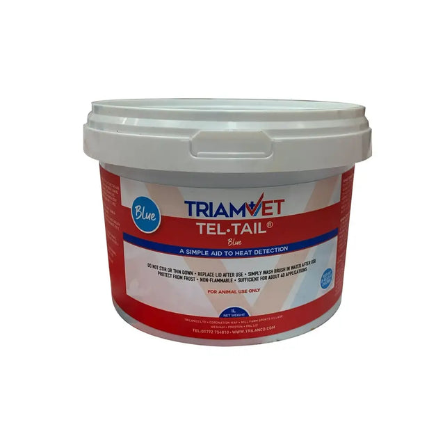 Triamvet Tel-Tail Paint 1 Litre Blue Cattle Barnstaple Equestrian Supplies