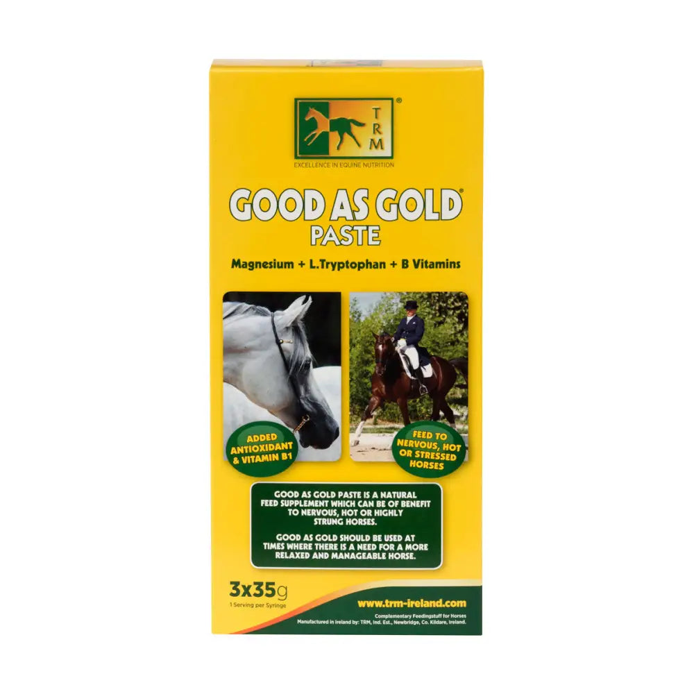 TRM Good As Gold Paste 3 X 35G Syringe Horse Supplements Barnstaple Equestrian Supplies