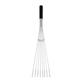 Silver tubtrug big tidee short metal rake with black comfort grip handle for easy gardening tasks