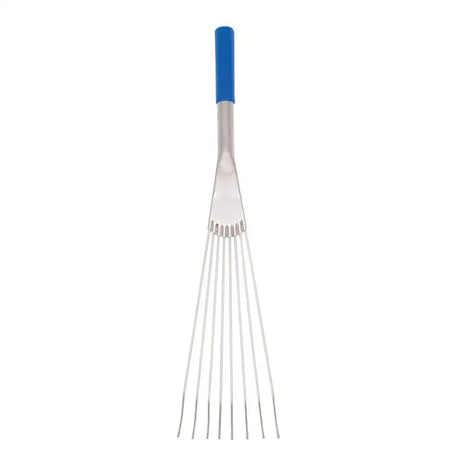 Handheld metal whisk with blue handle, featured in Tubtrug Big Tidee product range