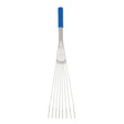 Blue-handled tubtrug big tidee short metal rake with slender tines and comfort grip handle for easy use