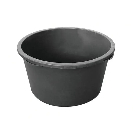 Black plastic tubtrug circular multi-tub utility bucket with reinforced rim and integrated handles for versatile use