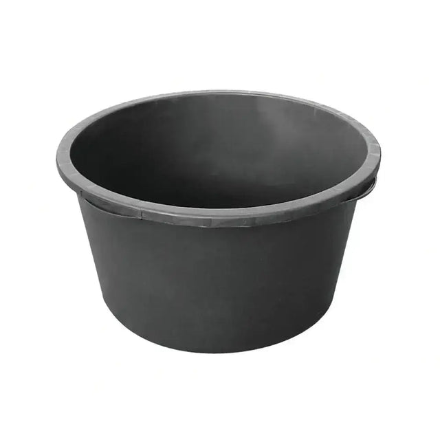 Black plastic tubtrug circular multi-tub utility bucket with reinforced rim and integrated handles for versatile use