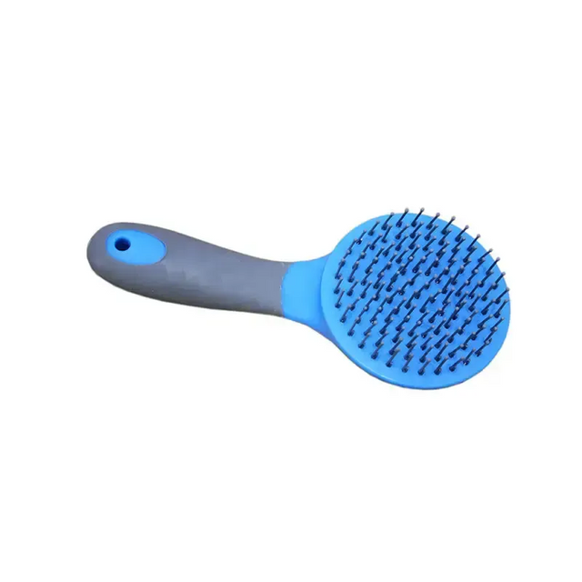 Two Tone Round Mane & Tail Brush Blue/Grey Mane & Tail Brushes