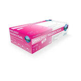 Pink and white box of unigloves magenta pearl latex free medical exam gloves from unicare clear latex pack of 100