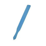 Blue plastic universal stirrer from harold moore with tapered handle and rounded end for brightly coloured feed mixing