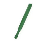 Green plastic harold moore universal stirrer with tapered handle and rounded end for brightly coloured feed mixing