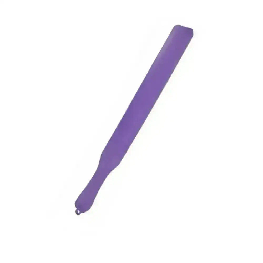 Purple silicone spatula with rounded handle and smooth tapered blade from harold moore coloured feed stirrers