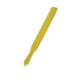 Yellow silicone spatula with rounded handle and loop end from harold moore brightly coloured feed stirrers