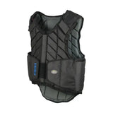 Black usg eco-flexi panel body protector vest with padded quilted sections and front pocket for upper body protection