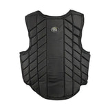 Black padded usg eco-flexi panel body protector showing the back with quilted design and usg logo for upper body protection