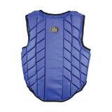 Blue usg eco-flexi panel body protector with black trim and usa logo patch for childs upper body protection