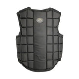Black padded usg flexi panel body protector with quilted design and oval usa logo on chest for flexible protection