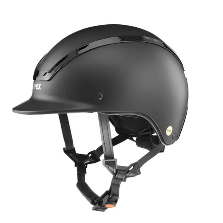 Uvex exxeed mips riding hat black matte finish with sleek design and height adjustable mips safety straps for riding