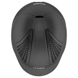 Matte black uvex exxential iii adjustable riding hat with ventilated side panels and uvex brand logo visible