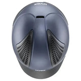 Matte black uvex exxential iii mips adjustable riding helmet with sleek aerodynamic design and side ventilation grilles