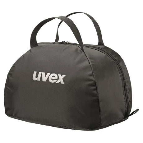 Black uvex helmet bag duffel with dual top handles and zipper closure perfect for uvex helmet storage