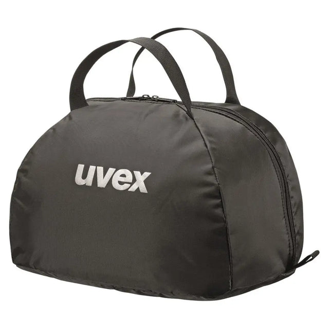 Black uvex helmet bag duffel with dual top handles and zipper closure perfect for uvex helmet storage