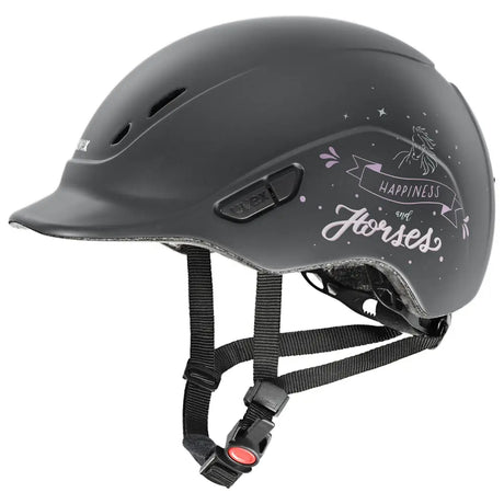 Uvex Kiddox Happy Horse Anthracite Kids Riding Helmet