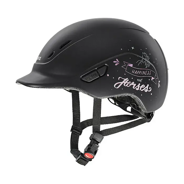 Uvex Kiddox Happy Horse Black Kids Riding Helmet