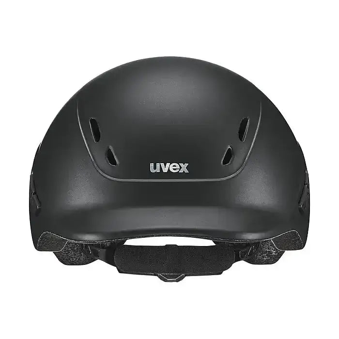 Uvex kiddox matt kids riding helmet in black matte with sleek aerodynamic design and ventilation slots