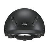 Uvex kiddox matt kids riding helmet in black matte with sleek aerodynamic design and ventilation slots