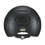 Uvex kiddox matt black kids riding helmet with black matte finish, sleek aerodynamic design, and ventilation slots