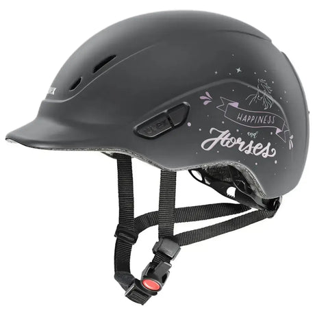 Uvex Kidoxx Happy Horse Anthracite Kids Riding Helmet Adjustable Riding Hats
