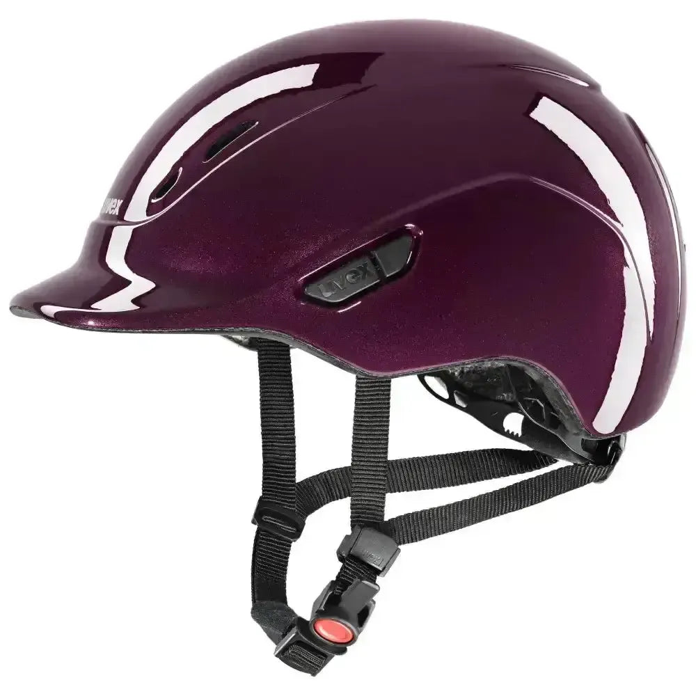 Uvex Kidoxx Shiny Burgundy Kids Riding Helmet Adjustable Riding Hats